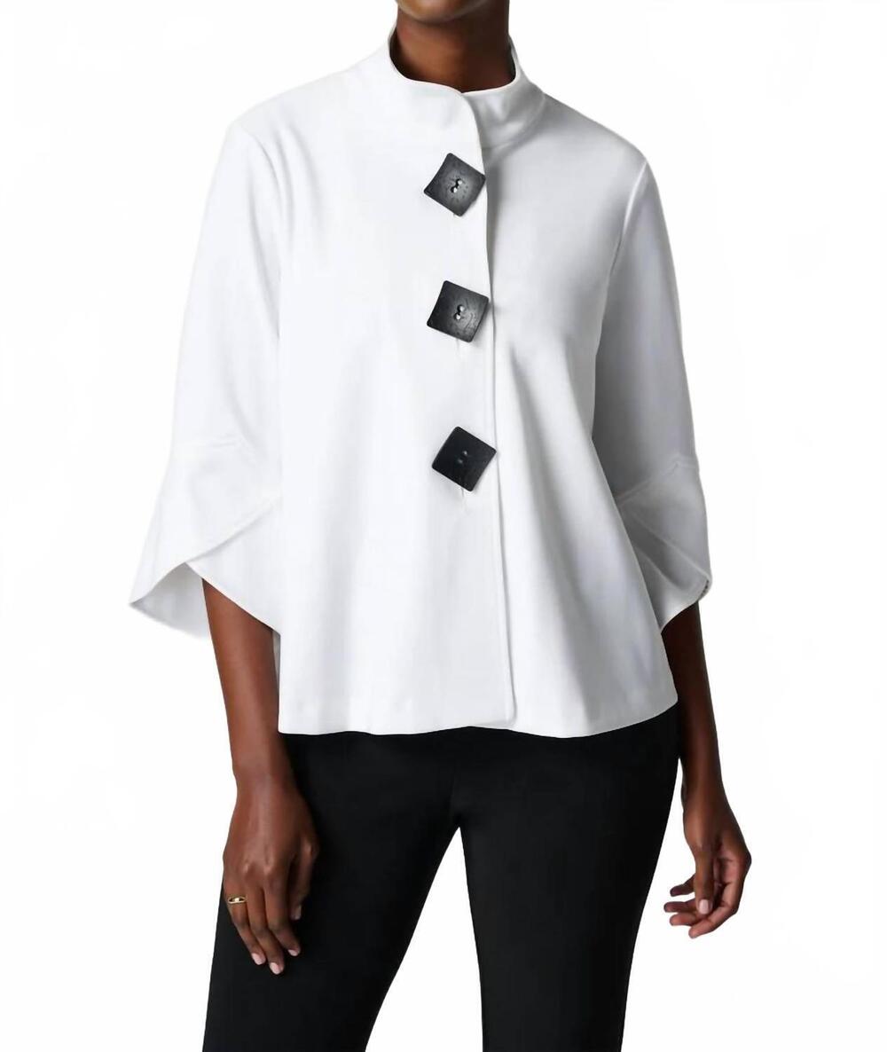 NEW JOSEPH RIBKOFF classic trapeze jacket in vanilla
